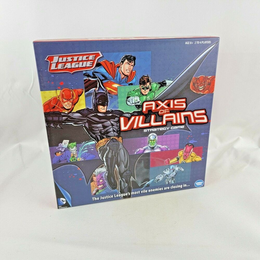 Justice League Axis of Villains Strategy Board Game- Heroes Versus Villains